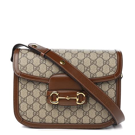 gucci lady web brown|Brown Leather Gucci 1955 Horsebit Shoulder Bag .